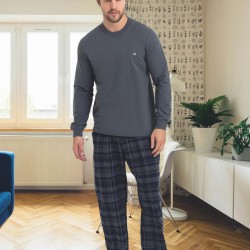 Nefes Alan %100 Pamuklu Iki Iplik Erkek Pijama – Uzun Kollu, Şık Tasarım